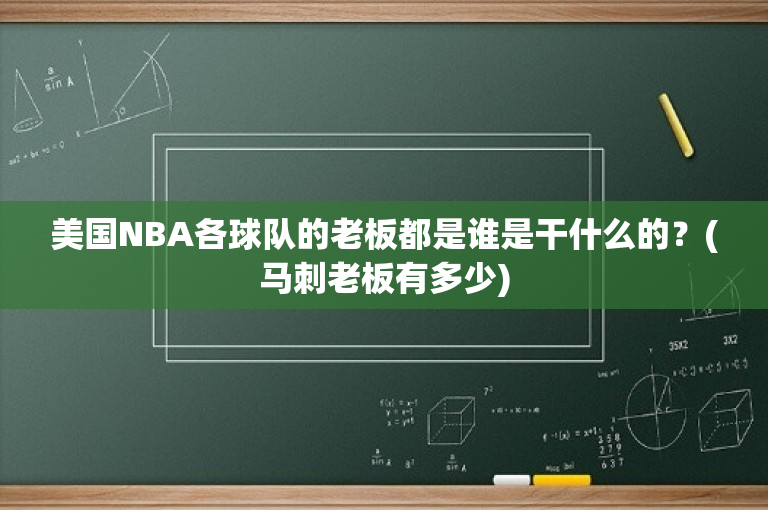 美国NBA各球队的老板都是谁是干什么的？(马刺老板有多少)