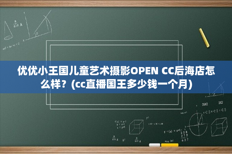 优优小王国儿童艺术摄影OPEN CC后海店怎么样？(cc直播国王多少钱一个月)