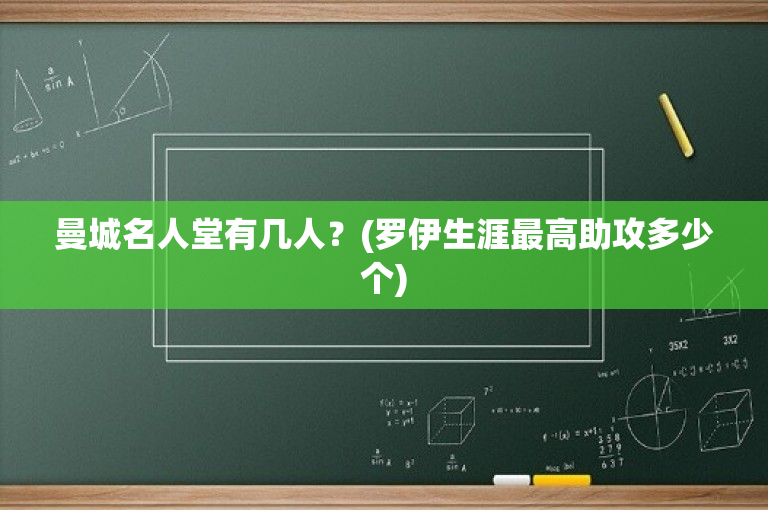 曼城名人堂有几人？(罗伊生涯最高助攻多少个)