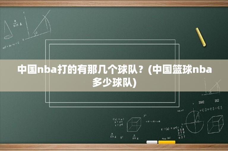 中国nba打的有那几个球队？(中国篮球nba多少球队)