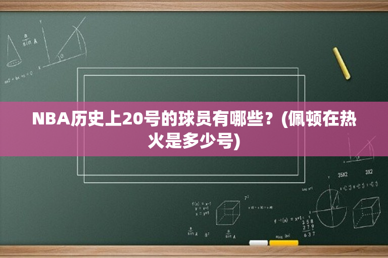 NBA历史上20号的球员有哪些？(佩顿在热火是多少号)