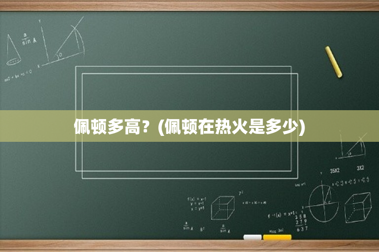 佩顿多高？(佩顿在热火是多少)