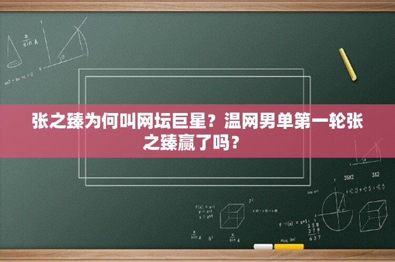 张之臻为何叫网坛巨星？温网男单第一轮张之臻赢了吗？ 