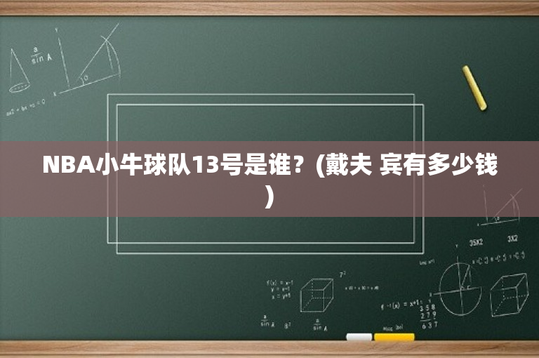 NBA小牛球队13号是谁？(戴夫 宾有多少钱)