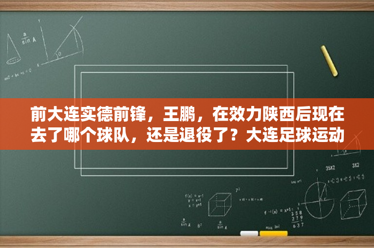 前大连实德前锋，王鹏，在效力陕西后现在去了哪个球队，还是退役了？大连足球运动员王鹏 