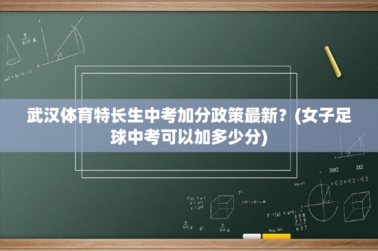 武汉体育特长生中考加分政策最新？(女子足球中考可以加多少分)-图1