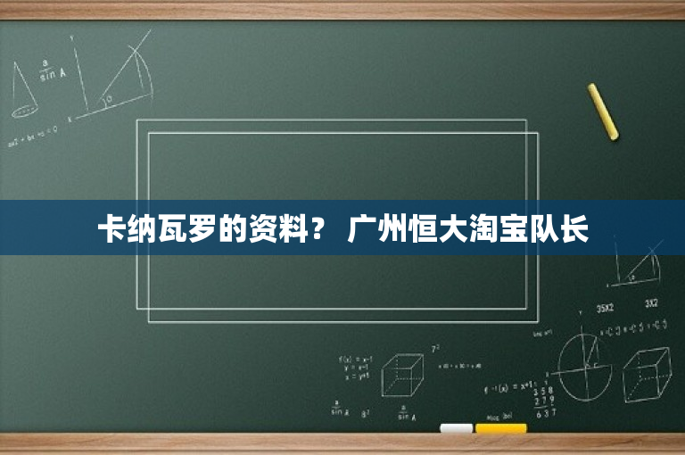 卡纳瓦罗的资料？ 广州恒大淘宝队长