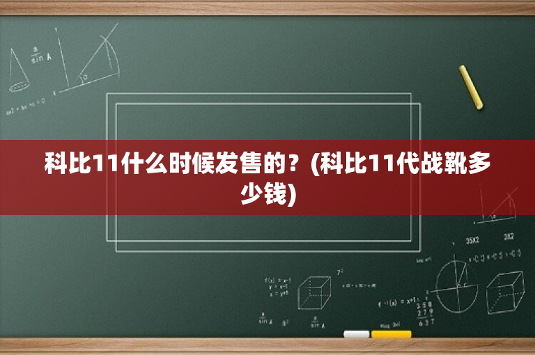 科比11什么时候发售的？(科比11代战靴多少钱)