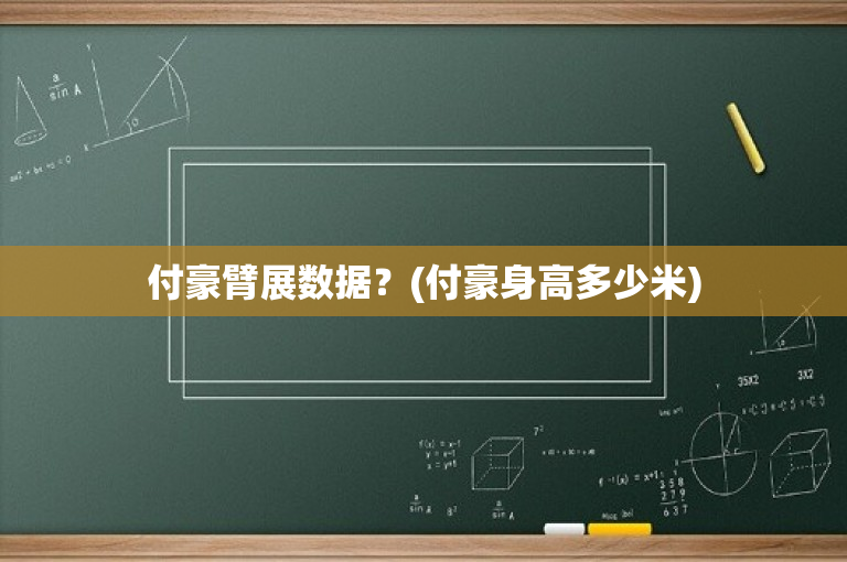 付豪臂展数据？(付豪身高多少米)
