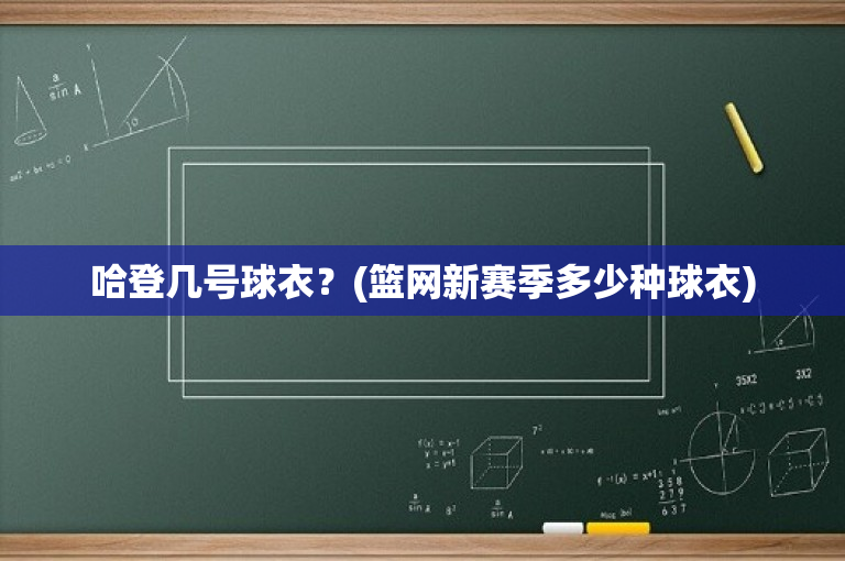 哈登几号球衣？(篮网新赛季多少种球衣)