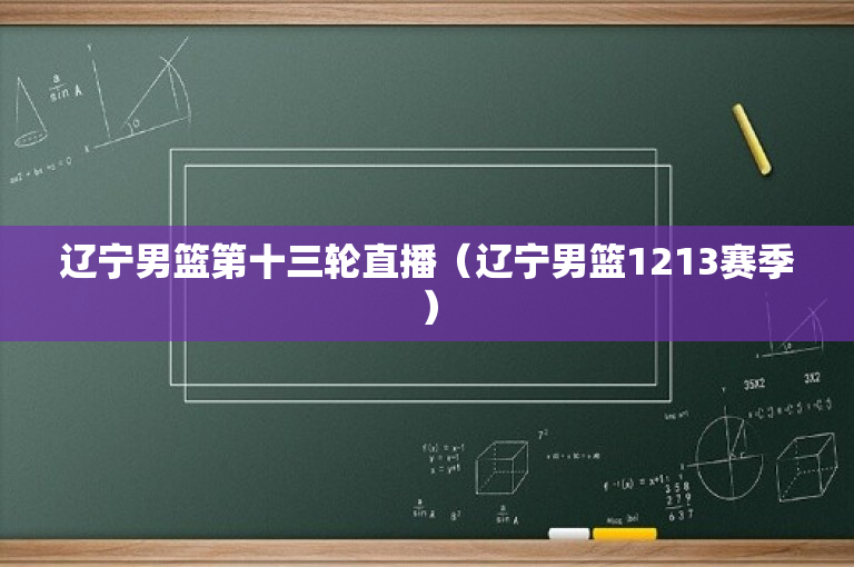 辽宁男篮第十三轮直播（辽宁男篮1213赛季）