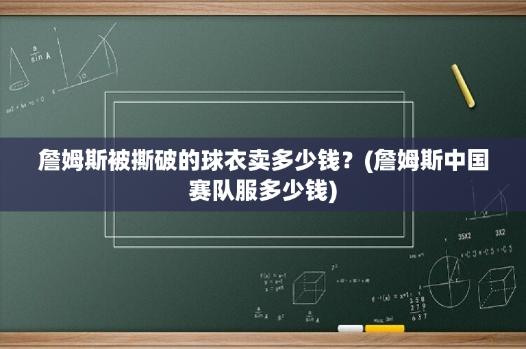 詹姆斯被撕破的球衣卖多少钱？(詹姆斯中国赛队服多少钱)