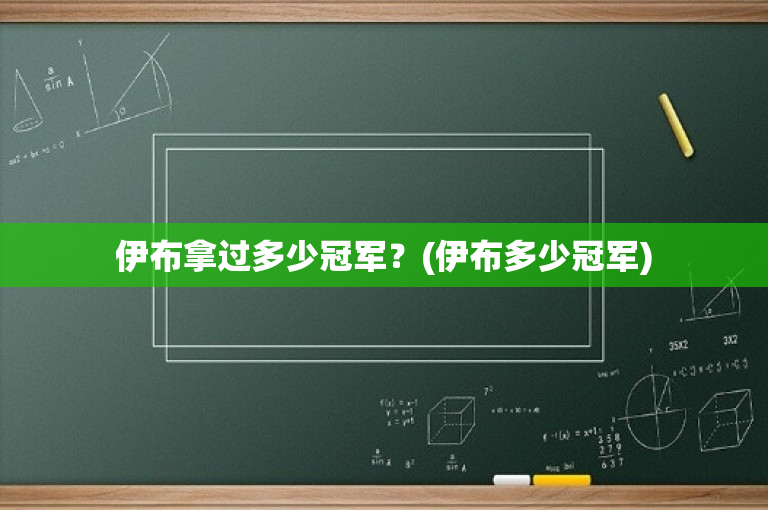 伊布拿过多少冠军？(伊布多少冠军)