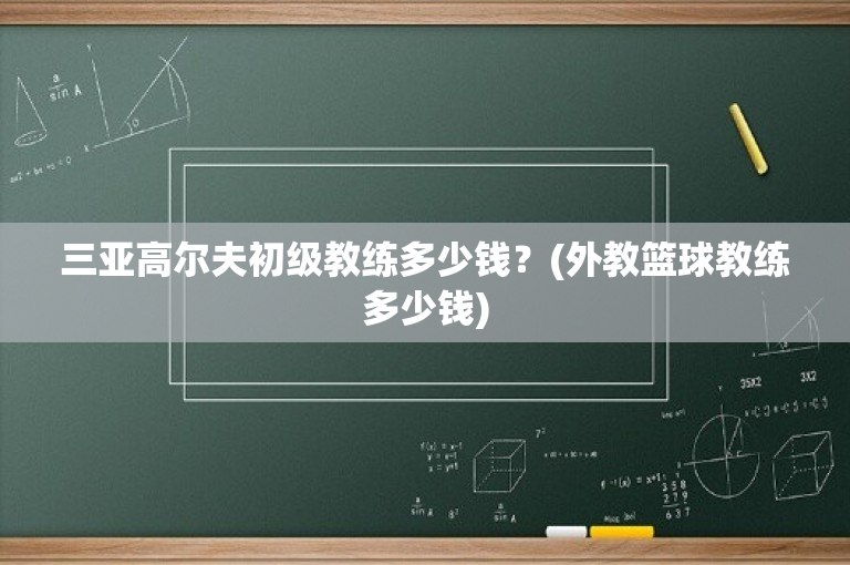 三亚高尔夫初级教练多少钱？(外教篮球教练多少钱)