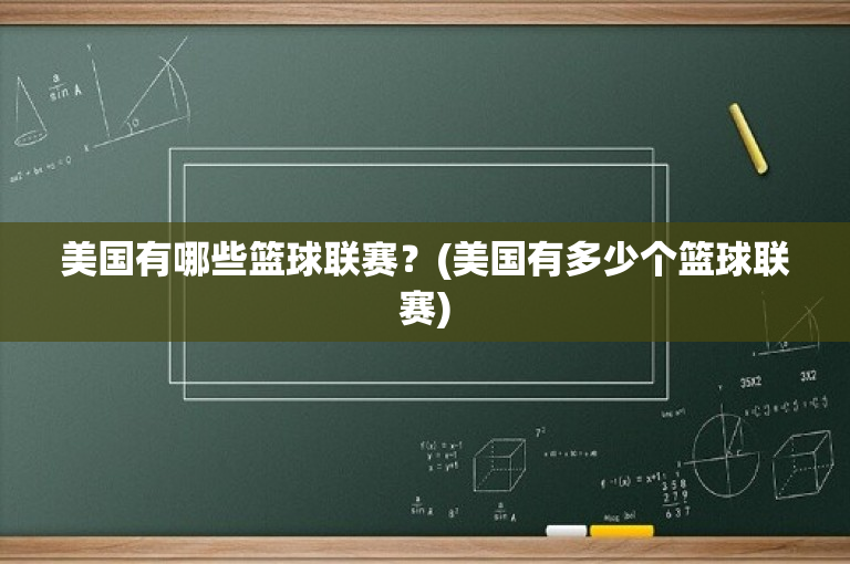 美国有哪些篮球联赛？(美国有多少个篮球联赛)