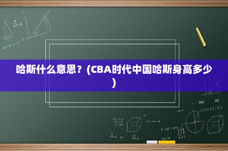 哈斯什么意思？(CBA时代中国哈斯身高多少)