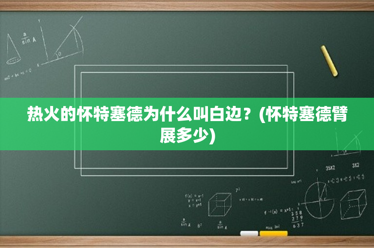 热火的怀特塞德为什么叫白边？(怀特塞德臂展多少)