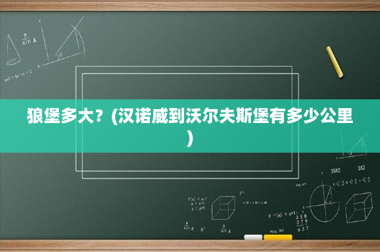 狼堡多大？(汉诺威到沃尔夫斯堡有多少公里)