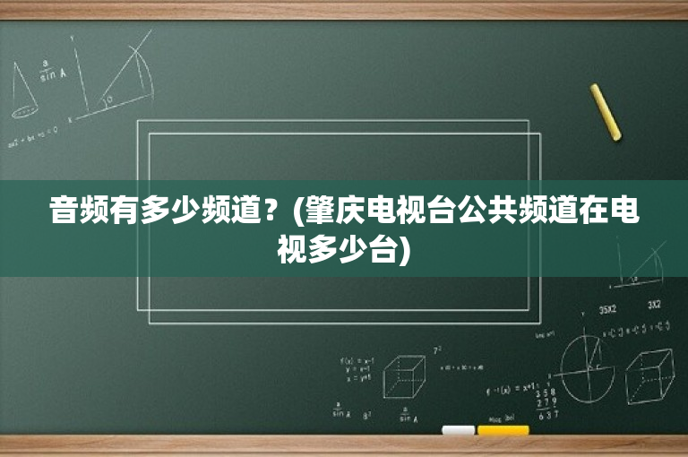 音频有多少频道？(肇庆电视台公共频道在电视多少台)
